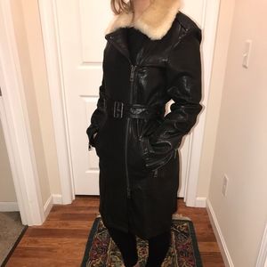 Burberry lambskin trench coat